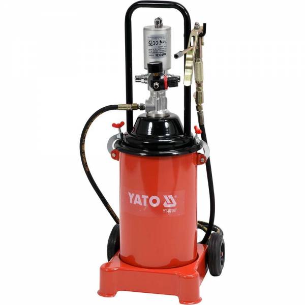 YATO Profi Druckluft Fettpresse 12 Liter 6-8 Bar / Ausgang: 300-400 Bar / 0,85L/min YT-07067