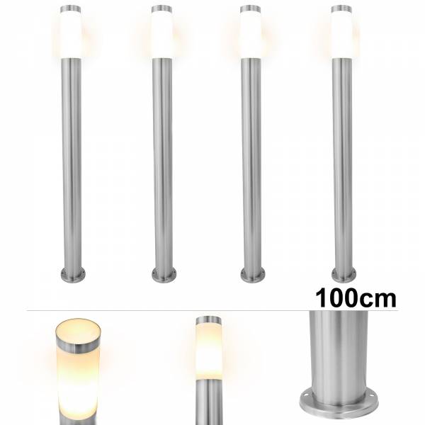 Bundle 4x Grafner XL Edelstahl-Wegleuchte/Standleuchte 10S10 (4x 14518) WL10189