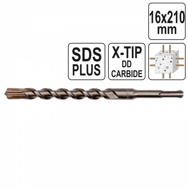 YATO Profi SDS-Plus Beton-Bohrer Premium 16x210mm YT-41948