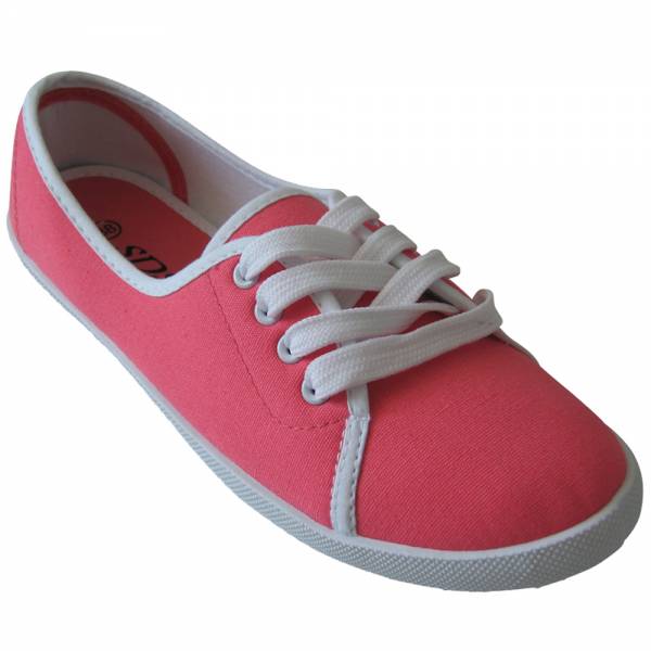 9864 Sneaker, Ballerina mit Schnüren Größe: 39 / Farbe: Coral