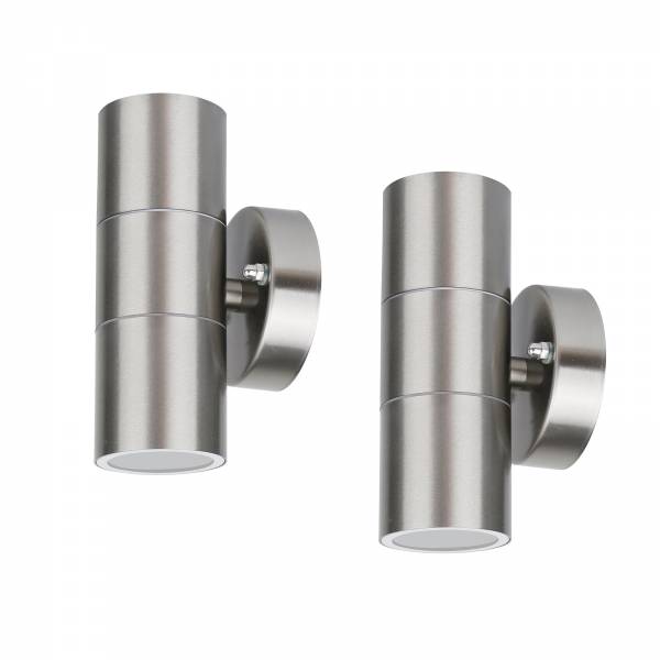 Bundle 2x Grafner® Edelstahl-Wandlampe UP and Down WL10096 26AR (2x 13728)