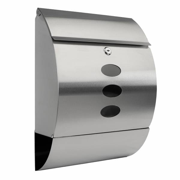 Grafner Design-Briefkasten aus Edelstahl rund ca. 30x12x40cm