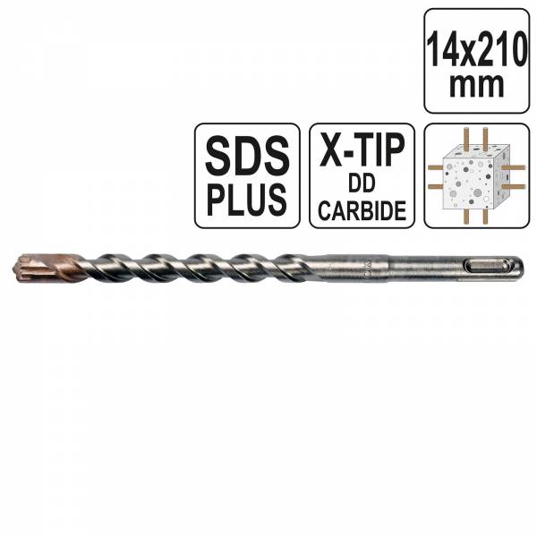 YATO Profi SDS-Plus Beton-Bohrer Premium 14x210mm YT-41947