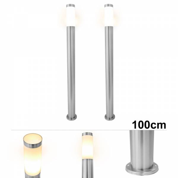 Bundle 2x Grafner XL Edelstahl-Wegleuchte/Standleuchte 10S10 (2x 14518)