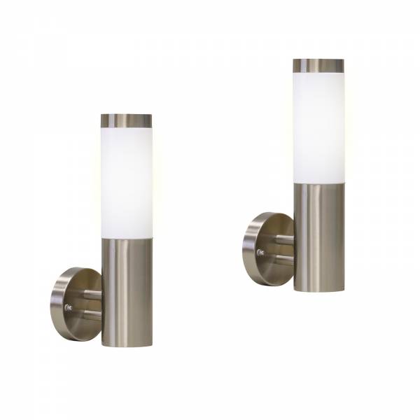 2er Set Grafner Edelstahl Wandlampen 10WB WL10188 (2x14508)