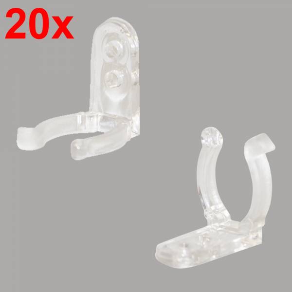 Bundle 20x Grafner Wandhalterung f. LED Lichtschlauch (20x 15987)