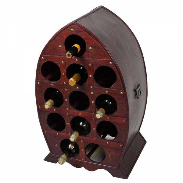Weinregal im Kolonialstil für 12 Flaschen