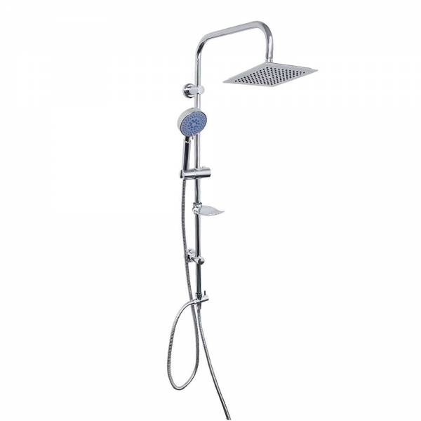 Grafner® Duschgarnitur mit Regenschauerduschkopf und Handbrause Duschsäule TR-805-1/C