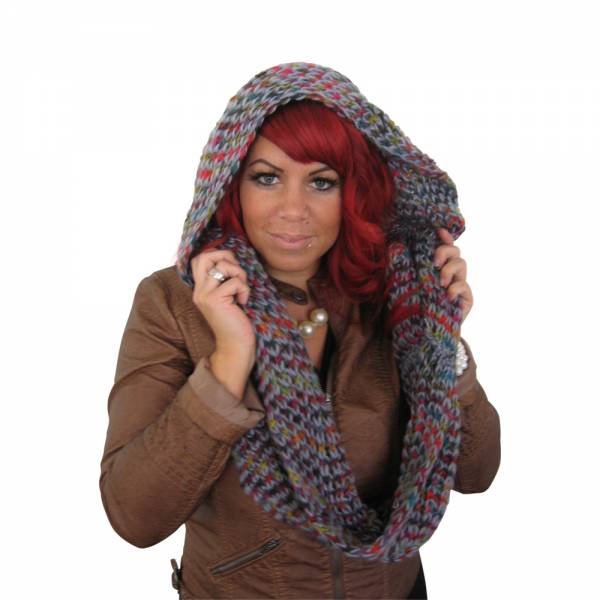 Rundschal Loop bunt 30x130cm 70180 Farbe: grau|bunt