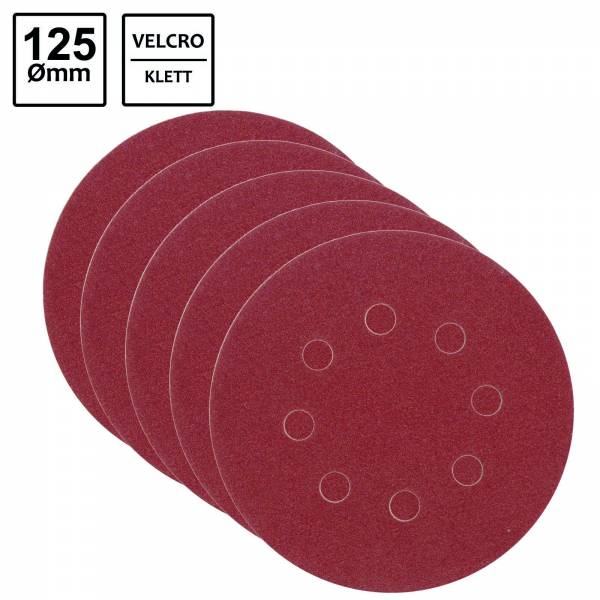Vorel Fiberschleifscheibe 125mm P80 5tlg 08578