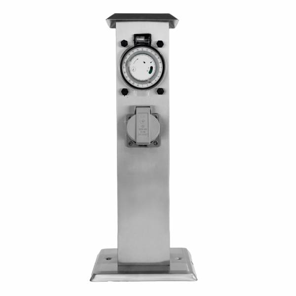 Grafner Edelstahl-Gartensteckdose 154SOCKET2 Timer AS10750