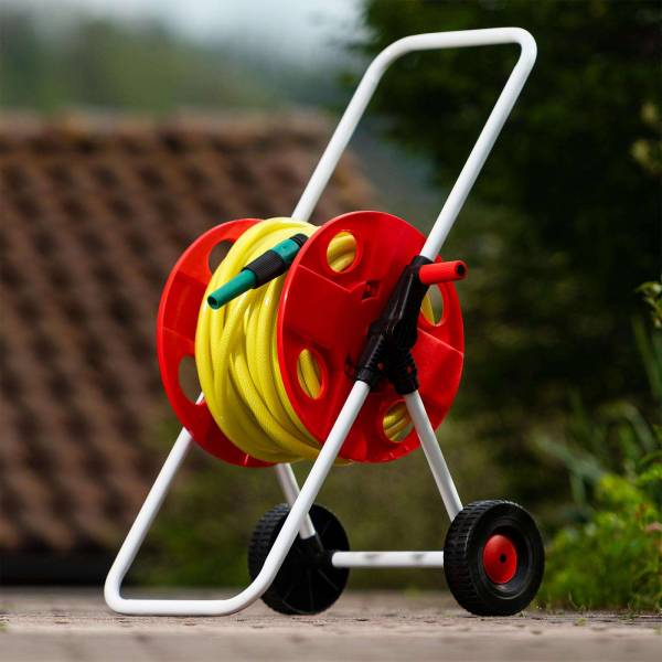 Grafner® Schlauchwagen + Gartenschlauch 30m+ Anschlusset