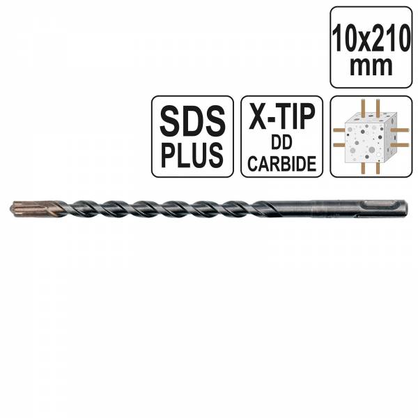 YATO Profi SDS-Plus Beton-Bohrer Premium 10x210mm YT-41945