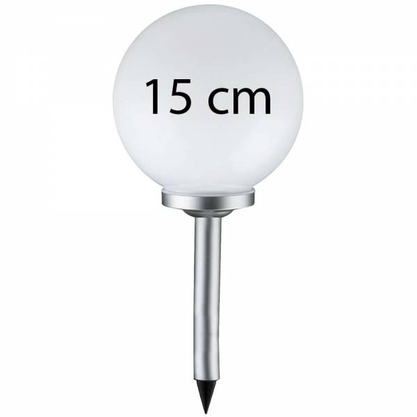 Grafner® LED Solar Kugel Ø15cm Solarleuchte Kugelleuchte mit Erdspieß