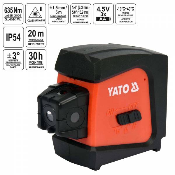 YATO Profi 5-Punktlaser 20m selbstnivellierend YT-30427