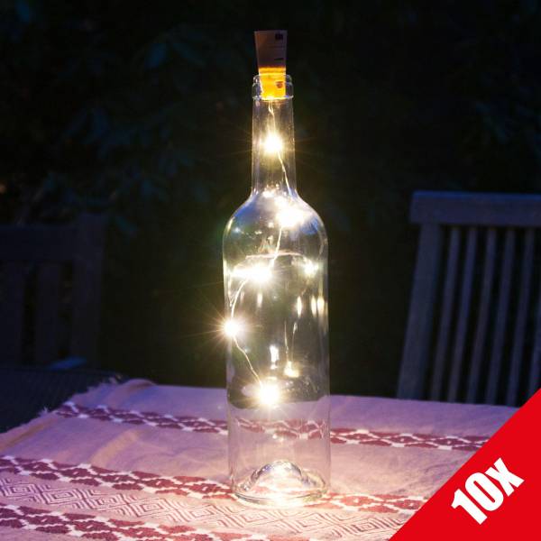 10er Bundle Grafner LED Flaschenkorken mit 5 LED's SL10707 (10x 19372)