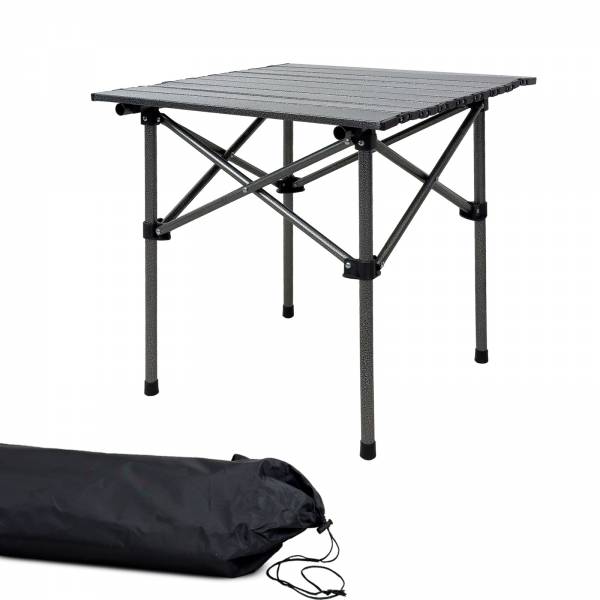Grafner Campingtisch Rolltisch | incl. Transporttasche | schwarz | CT11133
