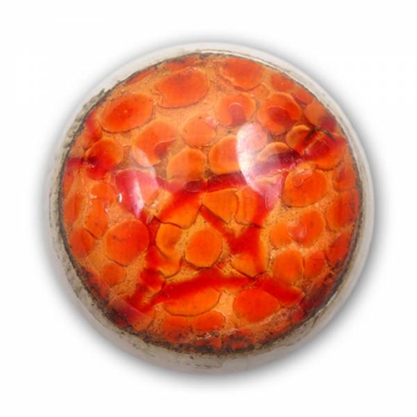 Druckknopf für Chunks-Armband glatt orange Tropfen