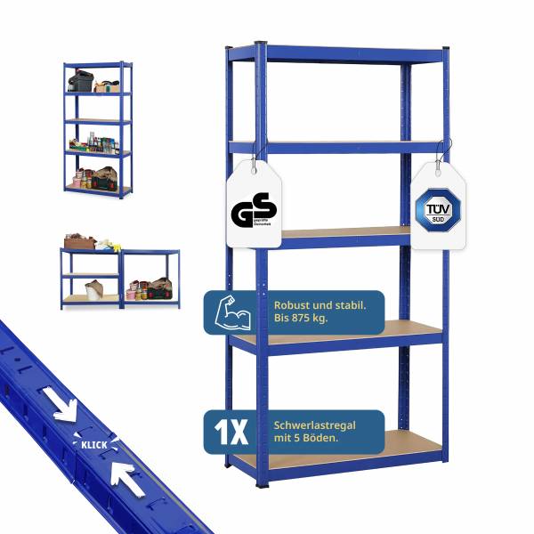 Grafner Schwerlastregal 875kg Blau SR11022