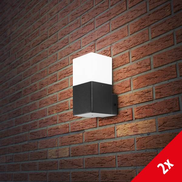 2x Grafner Wandlampe anthrazit WL10801 (2x 20519)