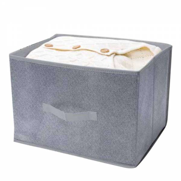 Ordnungsbox grau meliertes Vlies 19L 38 x 26 x 26cm