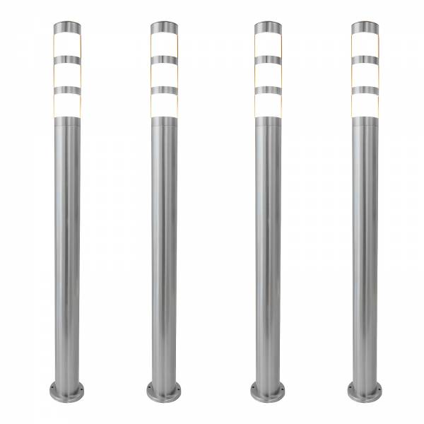 Bundle 4x Grafner XXL Edelstahl-Wegleuchte/Standleuchte 137S11 (4x 14515)