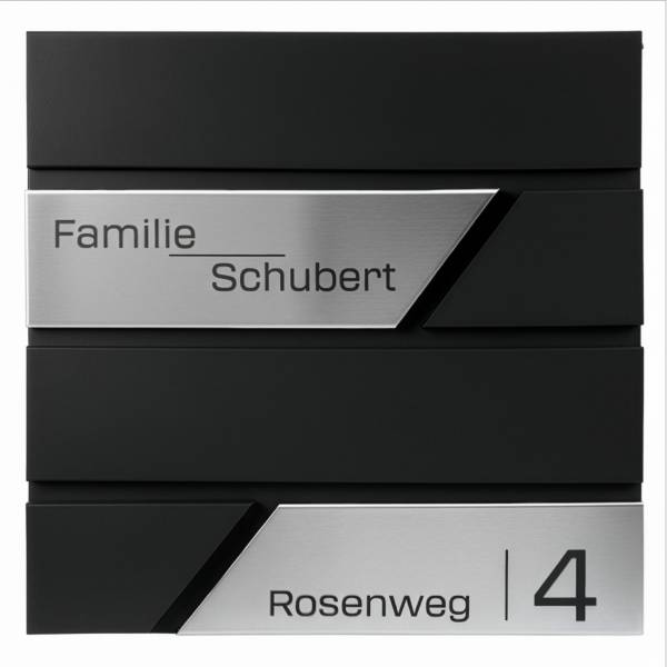 Personalisiert Grafner Design-Briefkasten aus Edelstahl Schriftart 1 BK11176