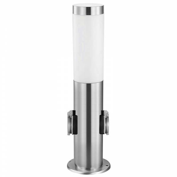 Grafner Edelstahl-Wegleuchte/Standleuchte mit Steckdose WL10491