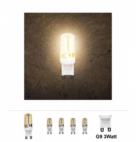 Bundle 4x Grafner LED Leuchtmittel 3W G9 3000K (4x 15361)