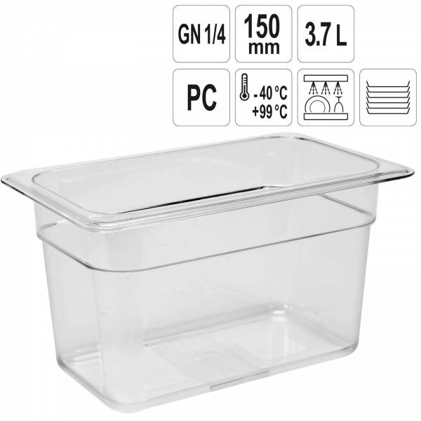 YATO Profi GN Gastronorm Behälter Kunststoff 1/4 150mm