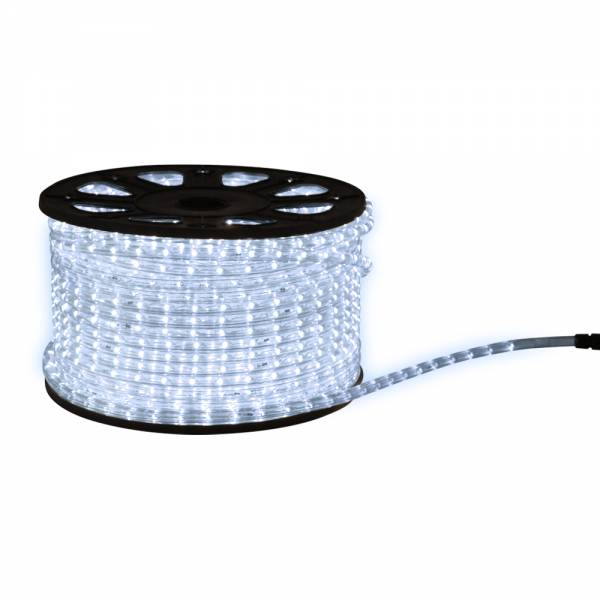 Bundle 6x LED-Lichtschlauch 1m weiss rund Ø 13mm + Stromadapter u. Kappe (6x 14673/1x 14678)