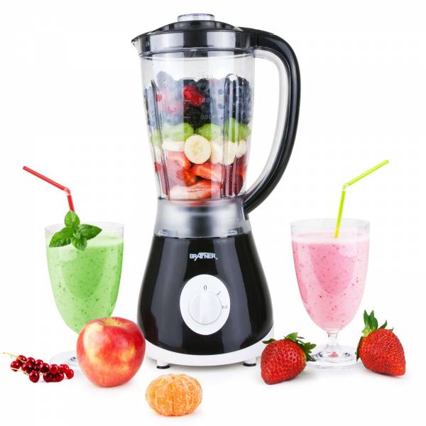 Grafner® Standmixer Smoothie Maker 350 Watt 2 Stufen Mixer 1250ml Spülmaschinengeeignet