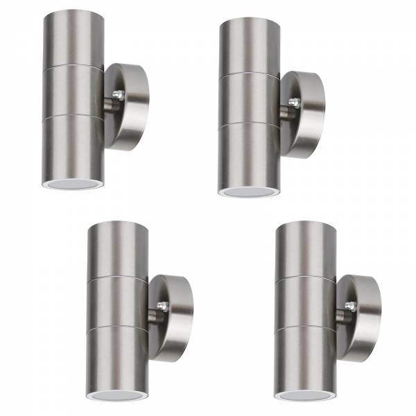 4er Set Grafner Edelstahl-Wandlampe UP and Down WL10096 26AR