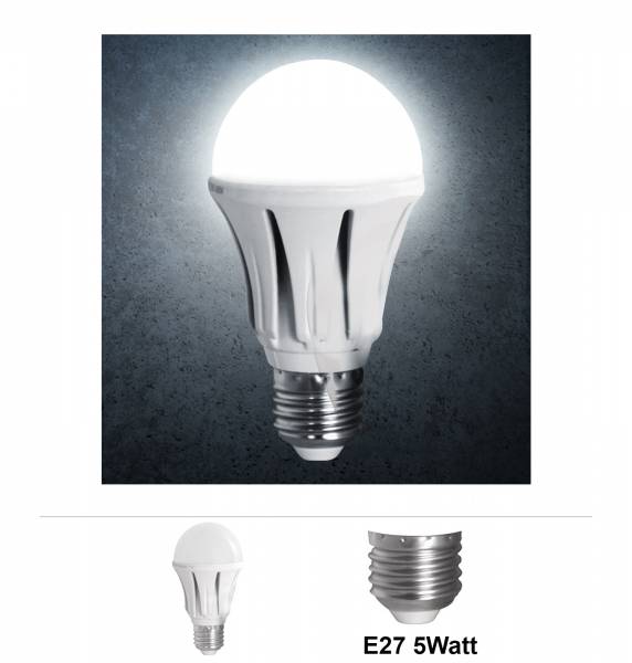 Grafner LED Leuchtmittel 5W E27 Alu 6000K LM10356