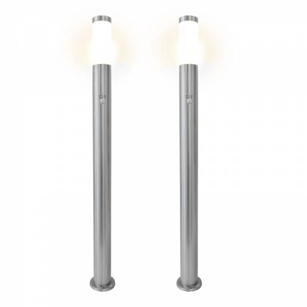 Bundle 2x Grafner XXL Edelstahl-Wegleuchte/Standleuchte mit Bewegungsmelder 10S11PIR (2x 14517)