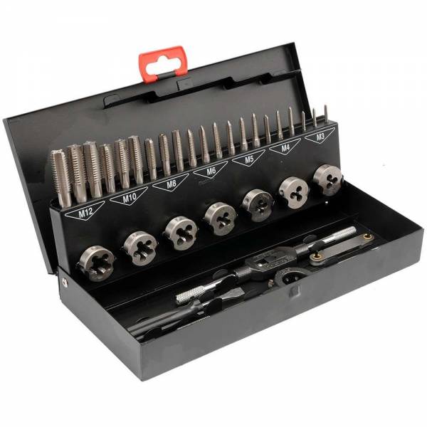 YATO Profi Gewindeschneidersatz M3 - M12 32 tlg