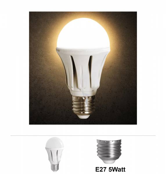 Grafner LED Leuchtmittel 5W E27 Alu 3000K LM10355