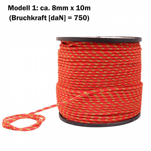 Polypropylenseil schwimmfähig 8mm x 10m 69505 rot - grün