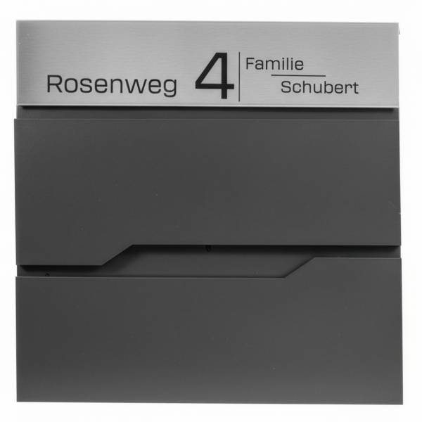 Personalisiert Grafner Design-Briefkasten aus Edelstahl Schriftart 1 BK11177