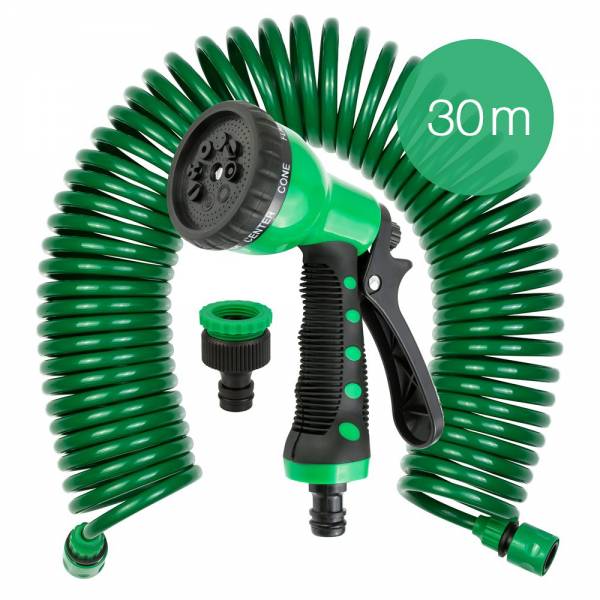 Grafner Flexibler Spiral Gartenschlauch grün 30 m SG11120