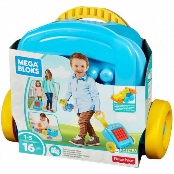 Mattel Mega Bloks Bausteine Spielzeug Rollkoffer Konstruktion Baustein