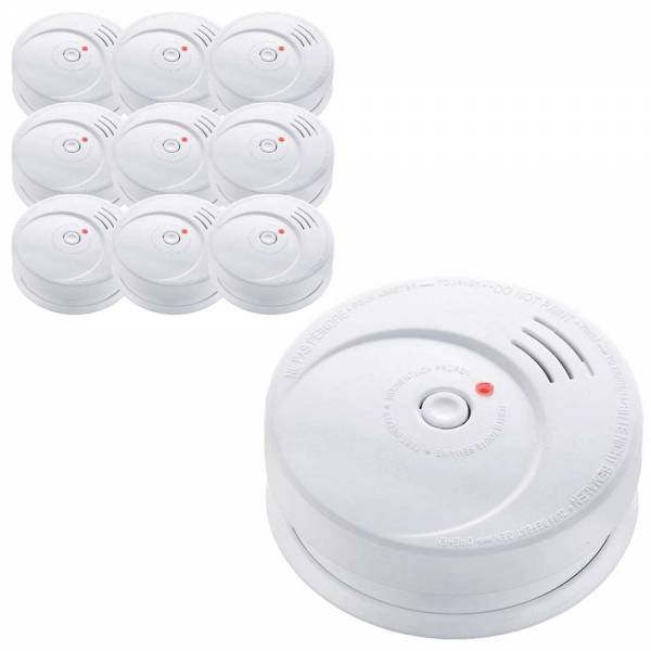 10er Set Grafner® Rauchmelder 85dB mit 10 Jahres Batterie