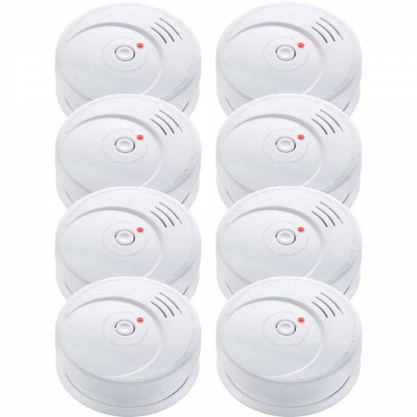 8er Set Grafner® Rauchmelder 85dB mit 10 Jahres Batterie