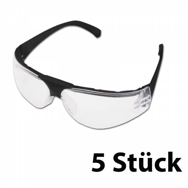 Bundle 5x Arbeitsschutzbrille kratzfest (5x 11817)