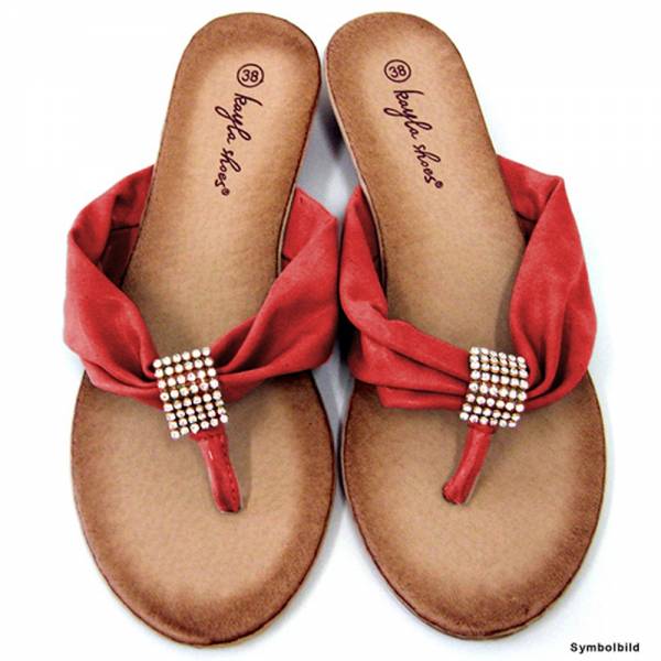 YM1217 Damen Sandalette Größe: 36 / Farbe: Rot