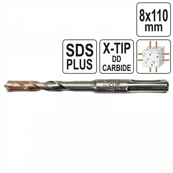 YATO Profi SDS-Plus Beton-Bohrer Premium 8x110mm YT-41933