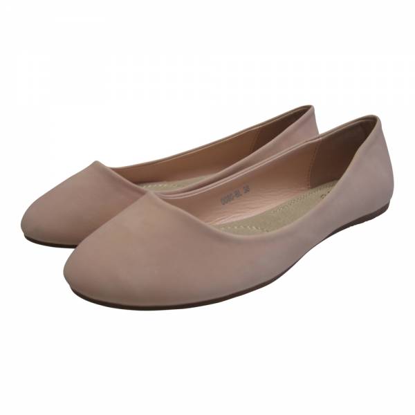 0080-BL Damen Ballerina, schlicht Größe: 37 / Farbe: Pink