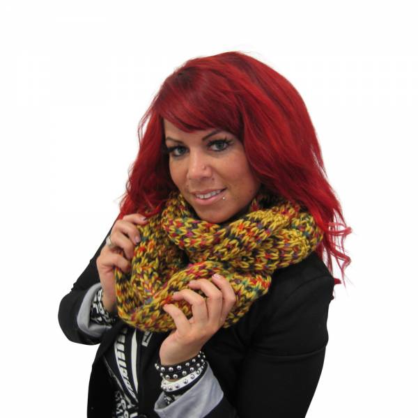Rundschal Loop bunt 30x130cm 70180 Farbe: gelb|bunt