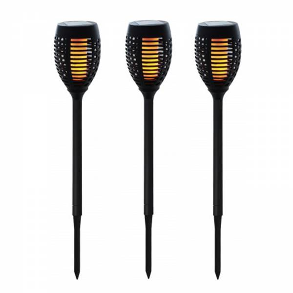 3er Set Garden Pleasure LED Solar Fackel (3x 19183)