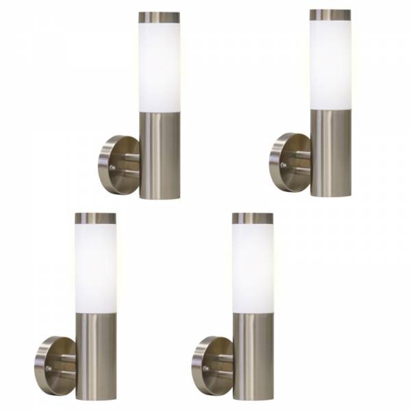 4er Set Grafner Edelstahl-Wandlampen 10WB WL10188